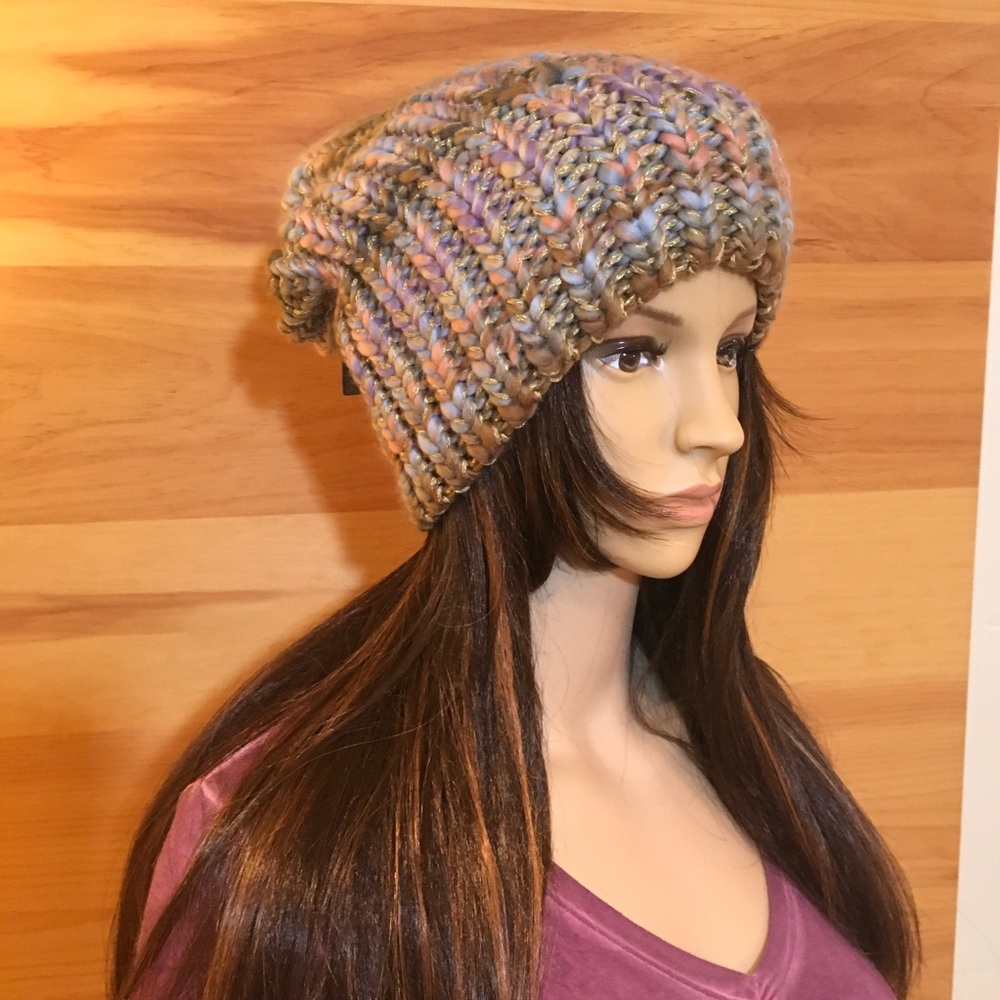 MULTICOLOR BEENIE WITH LUREX SHIMMER - Picture 5 of 10